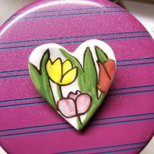 Heart shaped brooch